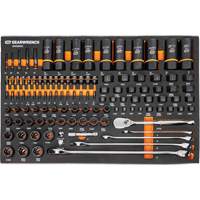 Mechanics Tool Set in Modular Foam Trays with Storage Unit, 247 Pieces Superchem Industries