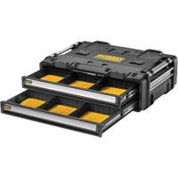 Bloc &agrave; 2 tiroirs TOUGHSYSTEM 2.0 DXL, 30" x 21-13/20" x 10", Noir/Jaune Superchem Industries