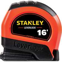 High-Visibility LEVERLOCK&reg; Tape Measure, 16', Imperial Graduations Superchem Industries