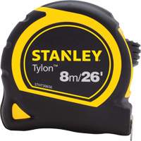 Tylon Measuring Tape, 1" x 26'/8 m, Imperial & Metric Graduations Superchem Industries