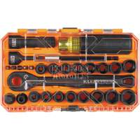 KNECT Essential Pass Through Impact Socket Set, 28 Pcs, Impact, 3/8" Drive Size Superchem Industries