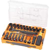 KNECT Complete Impact Pass Through & Flip Socket Set, 39 Pcs, Impact Superchem Industries