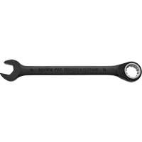 Metric Spline Combination Reversible Ratcheting Wrench, Black/Chrome Finish Superchem Industries