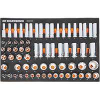 MEGAMOD Metric Mechanics Tool Set in Modular Foam Trays with Rolling Cabinet, 358 Pieces Superchem Industries
