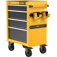Heavy-Duty Rolling Tool Chest, 4 Drawers, 26" W x Yellow Superchem Industries