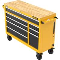 Heavy-Duty Mobile Workstation, 8 Drawers, 52" W x Yellow Superchem Industries