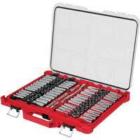 Metric/SAE Ratchet & Socket Set with PACKOUT Low-Profile Organizer, 98 Pcs, 3/8" Drive Size Superchem Industries