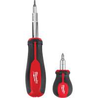 11-in-1 Multi-Bit Screwdriver & 6-in-1 Stubby Multi-Bit Screwdriver Set, 3"/9-4/5" L, Cushion Grip Handle Superchem Industries