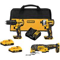 Ensemble de trois outils combin&eacute;s sans fil et sans balai, Lithium-ion, 20 V Superchem Industries