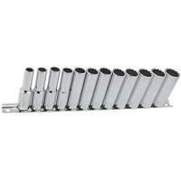 SS3812DM-12 12-Point Metric Socket Set, 12 Pcs, 3/8" Drive Size, Deep Superchem Industries