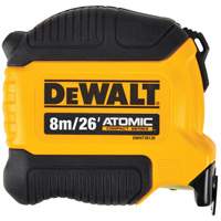 ATOMIC COMPACT SERIES Tape Measure, 26'/8 m, Imperial & Metric Graduations Superchem Industries