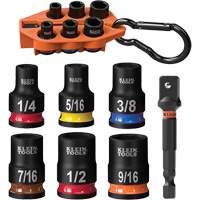 Grab-And-Go Impact Socket Set, SAE, 7 Pcs, Impact, 3/8" Drive Size Superchem Industries