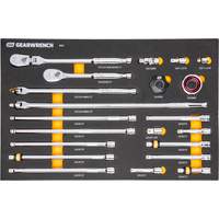 Ensemble d'outils &agrave; cliquet et d'entraînement 3/8" &agrave; 90 dents avec plateau de rangement en mousse Superchem Industries