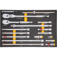 Ensemble d'outils &agrave; cliquet et d'entraînement 1/2" &agrave; 90 dents avec plateau de rangement en mousse Superchem Industries