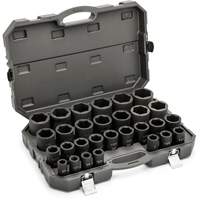 6 Point SAE Socket Set, 29 Pcs, Impact, 3/4" Drive Size, Deep Superchem Industries