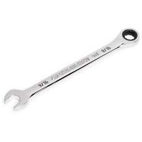 90-Tooth 12 Point Ratcheting Combination Wrench, 12 Point, 9/16", Chrome Finish Superchem Industries