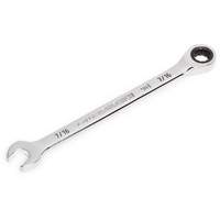 90-Tooth Ratcheting Combination Wrench, 12 Point, 7/16", Chrome Finish Superchem Industries
