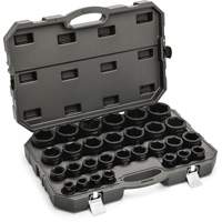 6 Point SAE Socket Set, 29 Pcs, Impact, 3/4" Drive Size Superchem Industries