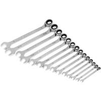 Jeu de cl&eacute;s &agrave; cliquets r&eacute;versibles SAE &agrave; 12 pans et 90 dents, Combinaison &agrave; cliquet, 14 morceaux, Imp&eacute;rial Superchem Industries