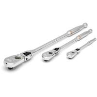 1/4", 3/8" & 1/2" Drive 90-Tooth Locking  Teardrop Ratchet Set Superchem Industries