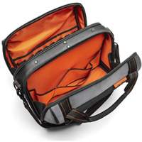 Sac ouvert de 17" pour outils d'ouvrier, Polyester, 3 pochettes, Noir/Gris/Orange Superchem Industries