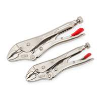Curved Jaw Locking Pliers with Wire Cutter Set, 2 Pieces Superchem Industries