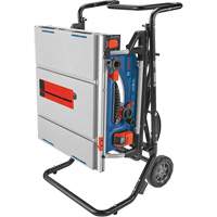 Scie &agrave; table de chantier avec support roulant Gravity-Rise, 120 V, 15 A, 3800 tr/min Superchem Industries