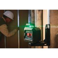 Laser &agrave; lignes crois&eacute;es 360° auto-nivelant &agrave; faisceau vert Superchem Industries