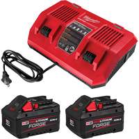M18 REDLITHIUM FORGE Starter Kit with Dual Bay Rapid Charger, 18 V, Lithium-Ion Superchem Industries