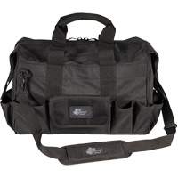 Phantom Collection 18" Contractor's Tool Bag, Ballistic Polyester, 25 Pockets, Black Superchem Industries