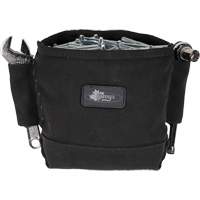 Phantom Collection Nut & Bolt Bag with 2 Sleeves, Canvas, 3 Pockets, Black Superchem Industries