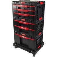 Socle roulant Arx avec jeu de roulettes pivotantes 4 mcx, 23-1/10" x 15" x 22-1/2", Noir Superchem Industries