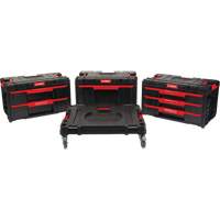 Socle roulant Arx avec jeu de roulettes pivotantes 4 mcx, 23-1/10" x 15" x 22-1/2", Noir Superchem Industries