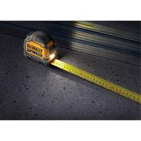 TOUGHSERIES Lighted Tape Measure, 26'/8 m, Imperial & Metric Graduations Superchem Industries