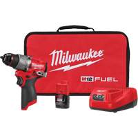 M12 FUEL Brushless Cordless Hammer Drill Kit with Battery & Charger, Lithium-Ion, 12 V, 1/2" Chuck Superchem Industries