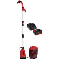 Pompe &agrave; eau propre pour baril de pluie sans fil avec batterie 4 Ah et ensemble de d&eacute;part de chargeur, 18 V, 792,5 gal./min Superchem Industries
