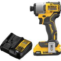 Ensemble de tournevis &agrave; chocs sans fil et sans balai, 1/4", 1700 lb-po Couple max., 20 V, Lithium-ion Superchem Industries