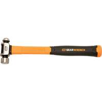 Ball Pein Hammer, 8 oz. Head Weight, Plain/Polished Face, Fibreglass Handle Superchem Industries