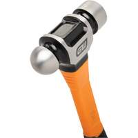 Ball Pein Hammer, 24 oz. Head Weight, Plain/Polished Face, Fibreglass Handle Superchem Industries