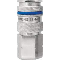QUIKSILVER Industrial Quick Coupler, Nickel Plated Brass, 1/4", Female NPT, 435 PSI Superchem Industries