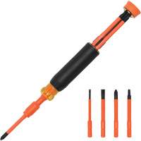 Tournevis isolant &agrave; embouts interchangeables 4-en-1 Superchem Industries