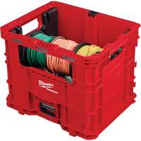 PACKOUT Wire Pulling XL Crate, 15-3/4" x 18-5/8" x 15", Black/Red Superchem Industries