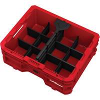 PACKOUT Low-Profile Crate, 15" x 18-5/8" x 6-5/8", Black/Red Superchem Industries