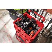 PACKOUT Low-Profile Crate, 15" x 18-5/8" x 6-5/8", Black/Red Superchem Industries