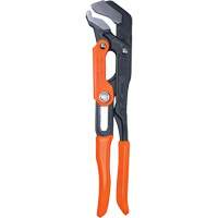 Quick-Adjust S-Jaw Pipe Wrench, 2" Jaw Capacity, 16-3/5" Long, Powder Coated Finish, Dipped Handle Superchem Industries