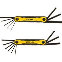 2-Piece Durable Folding Hex Keys, 8 Pcs., Metric & Imperial Superchem Industries