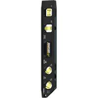 Billet Torpedo Level, 9" L, Aluminum, 4 Vials, Magnetic Superchem Industries