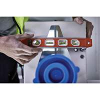 Reinforced Torpedo Level, 12" L, Aluminum, 4 Vials, Magnetic Superchem Industries