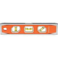 Glo-View&reg; Torpedo Level, 9" L, Aluminum, 3 Vials, Magnetic Superchem Industries