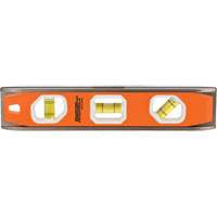 Torpedo Level with GripTight V-Groove, 10" L, Aluminum, 3 Vials, Magnetic Superchem Industries